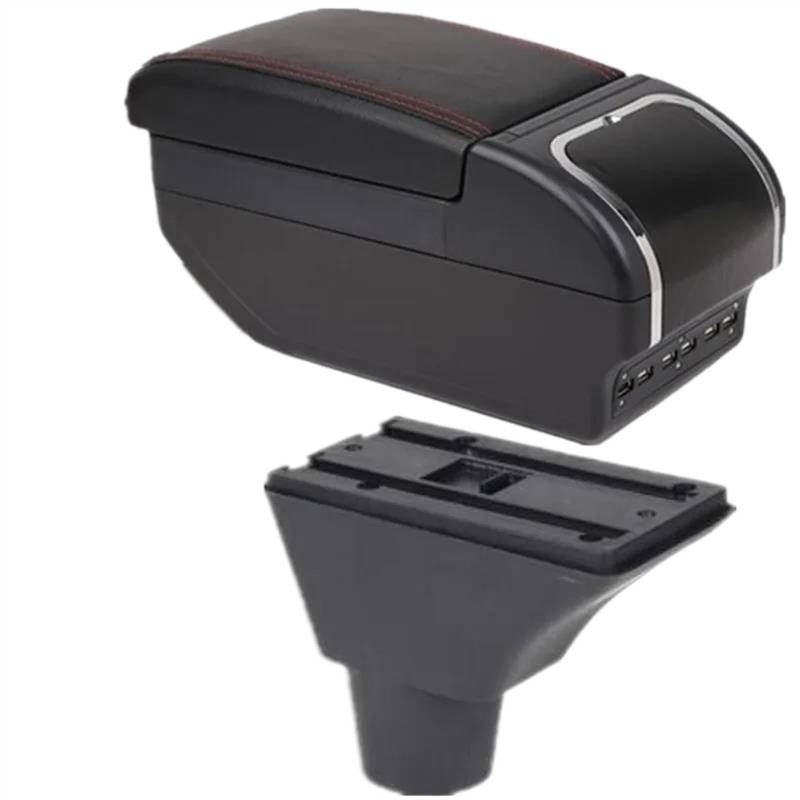 Mittelarmlehne Kompatibel Mit Citroen C3 C4 2008–2019 2020 2021 Mittelarmlehnenbox Auto-Armlehnen-Aufbewahrungsbox Mittelkonsolen-Organizer, USB-Getränkehalter, Aschenbecher, Innenteile ( Color : E Bl von REISEA