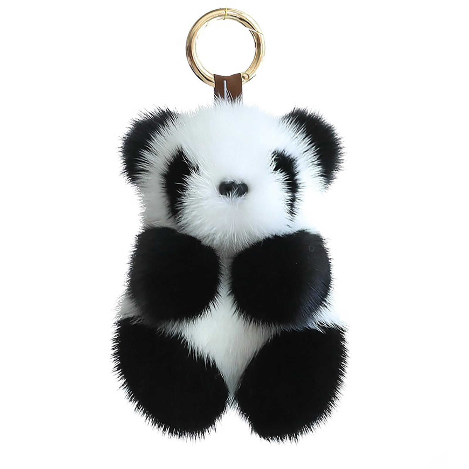 REITINGE Weicher pelziger Panda-Schlüsselanhänger aus Plüsch, für Damen, Handtasche, Auto-Schlüsselhalter, Tasche, Geldbörse, Ornamente, Anhänger, Spielzeug für Mädchen, Geschenk von REITINGE