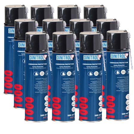 12 x Dinitrol 1000 klar Hohlraum, Wachs 500 ml Aerosol von REJEL