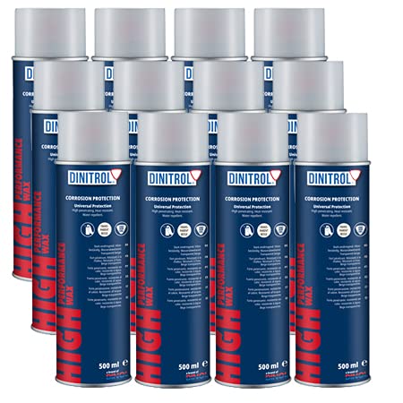 12 x Dinitrol High Performance Unterboden Wachs klar 500 ml Aerosol Wasser reinigen von REJEL