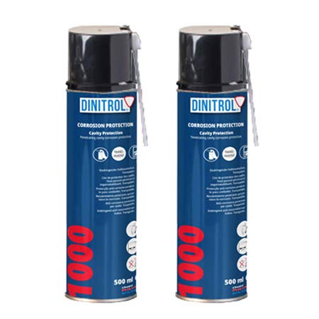 2 x Dinitrol 1000 klar Hohlraum, Wachs 500 ml Aerosol von REJEL