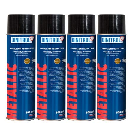 Dinitrol braun metallic Unterboden Wax 4 x 500 ml Aerosol Spraydosen von REJEL