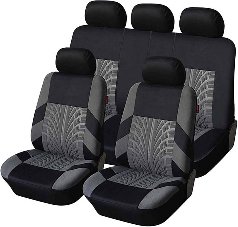 Auto Sitzbezüge Sets für Renault Grand Modus 2008 2009 2010 2011 2012, 5 Sitzer Allwetter Atmungsaktiv Autositz Schonbezug Innenraum Zubehör,C-Grey von REMAZ