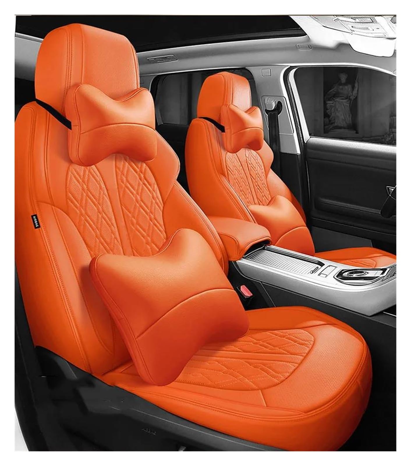 REPELKY Sitzbezüge Auto Autositzbezug Für Infiniti Für FX35 FX37 G35 G37 EX35 EX37 M35 M25 Q50 Q50L Q70L QX70 QX50 QX80 QX60 QX30 Autositzschutz Fahrzeug Sitzschut Autositzschoner(ORANGE LUX) von REPELKY