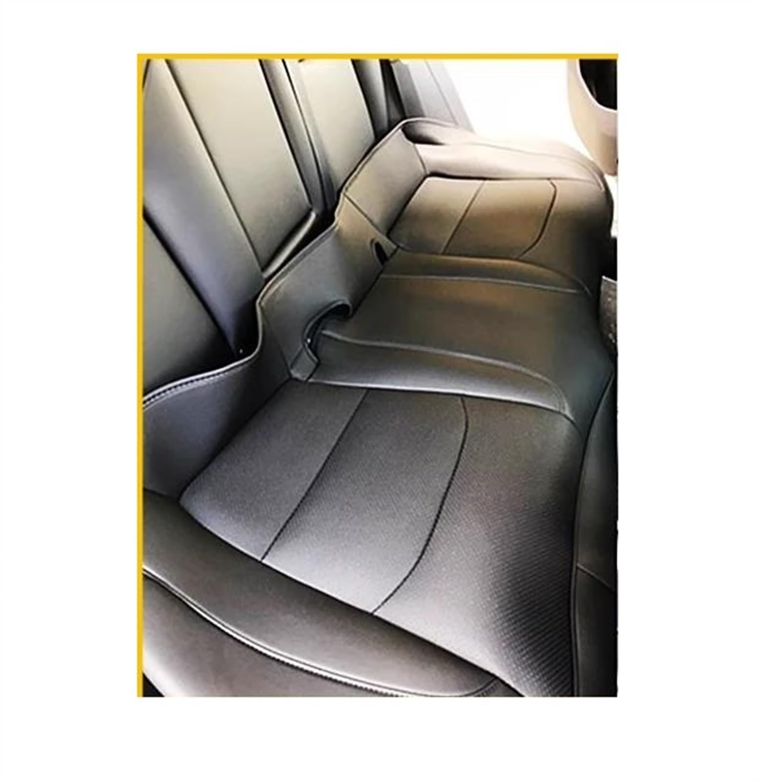 REPELKY Sitzbezüge Auto Sitzbezüge Für Tesla Für Modell 3 YSX 3-teiliges Set Leder/8-Grad-Antifouling-Sitzkissen Auto-Innenzubehör Fahrzeug Sitzschut Autositzschoner(Schwarz,8 Grade Anti Fouling) von REPELKY