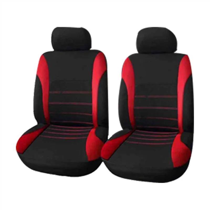 REPELKY Sitzbezüge Auto Universal Auto Sitzbezüge Set Für FIAT Für 500 2/4/9 Pcs Auto Styling Innen Zubehör Sitz Protektoren Fahrzeug Sitzschut Autositzschoner(Rot,2 front seat) von REPELKY