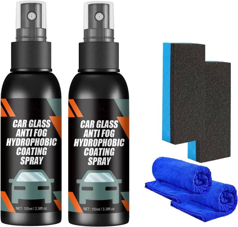 Auto-Windschutzscheiben-Spray, wasserabweisendes Antibeschlagmittel, Autoglas-Antibeschlag-Regenschutzmittel, geeignet für alle Arten von Glas (3 Pcs) von REPWEY