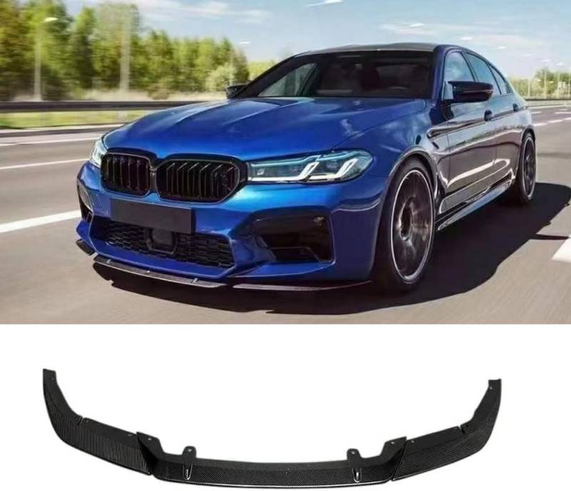 Auto Frontlippe Spoiler für BMW F90 M5 LCI Competition 2021 2022 2023, Frontstoßstangen Lippenkörper Autoteile Autoantikollisionsschutz von REROM