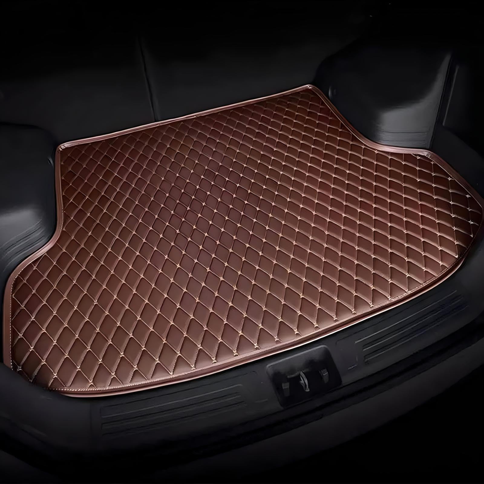 Auto Kofferraum Schutzmatte für VW Golf Ⅷ Variant (CD) 2020-2021 2022 2023+, Cargo Teppich Kratzfest rutschfest Kofferraum Schutzmatten Innere Zubehör,- Brown von REROM