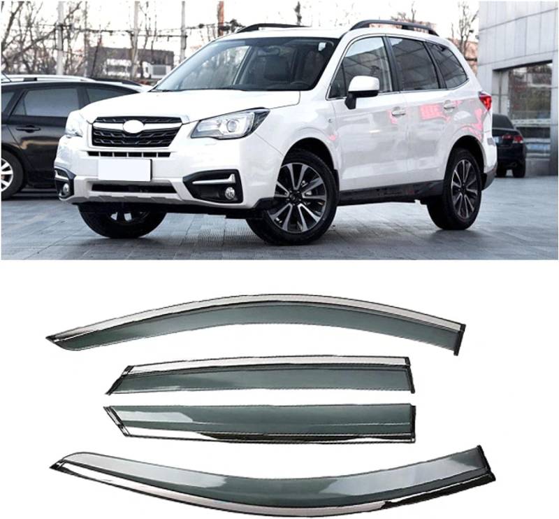 4 Stück Windabweiser Auto, Für Subaru Forester 2017-2018 Regenabweiser Autofenster Regenschutz Autofenster visiere Autozubehör von RESKIU