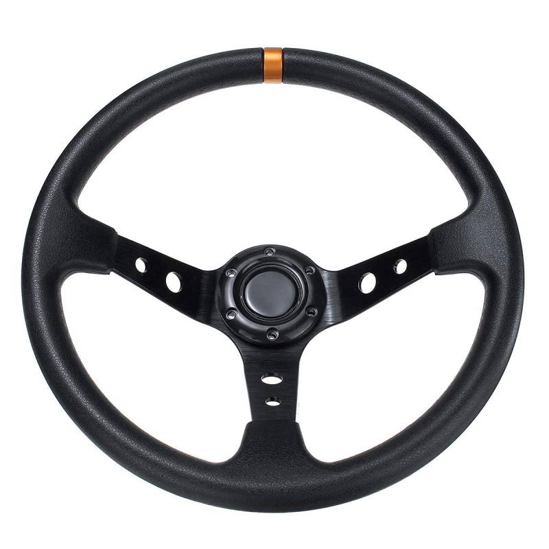 Sport Lenkrad,Sportlenkräder 14inch 350mm Universal Car Racing Lenkrad modifiziert PU. Leder Aluminium Deep Corn Sport Auto Drifting Lenkräder von RETHPA