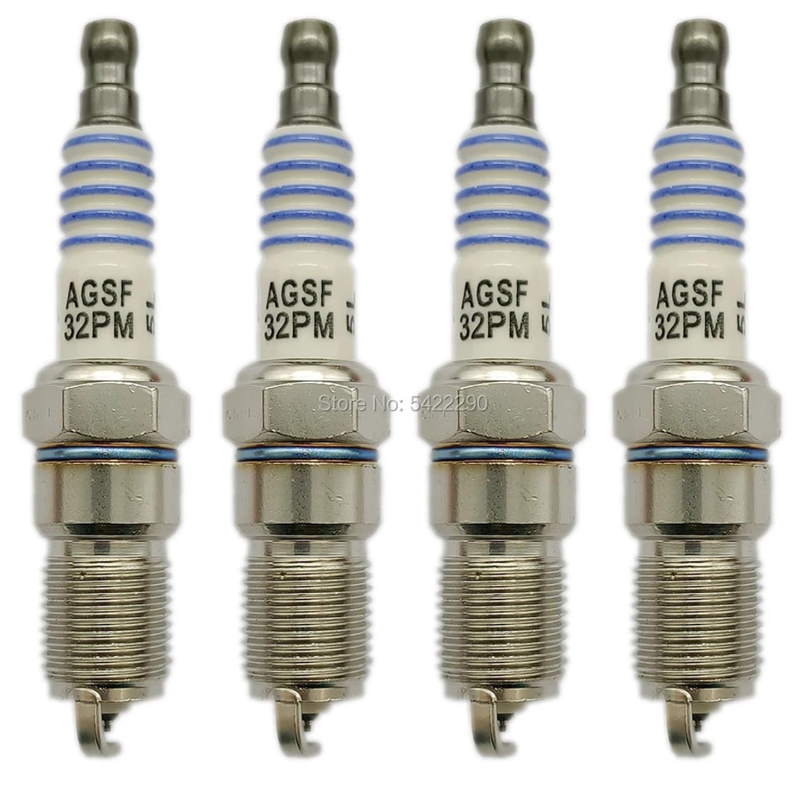 Zündkerze 4 x SP-493 Platin-Zündkerze, kompatibel mit Panoz Auto-Zündkerze AGSF32PM Autoteile und Zubehör von REUEHDS