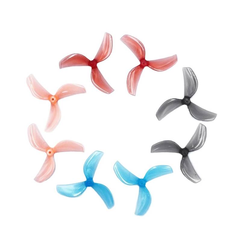 16PCS 8Pairs 45mm 3-T-Mount Propeller Kompatibel mit 0805 Motoren Kompatibel Mit FPV RC Freestyle drohnen DIY Zubehör(8PAIRS GRAY 1.5MM) von REUISAX