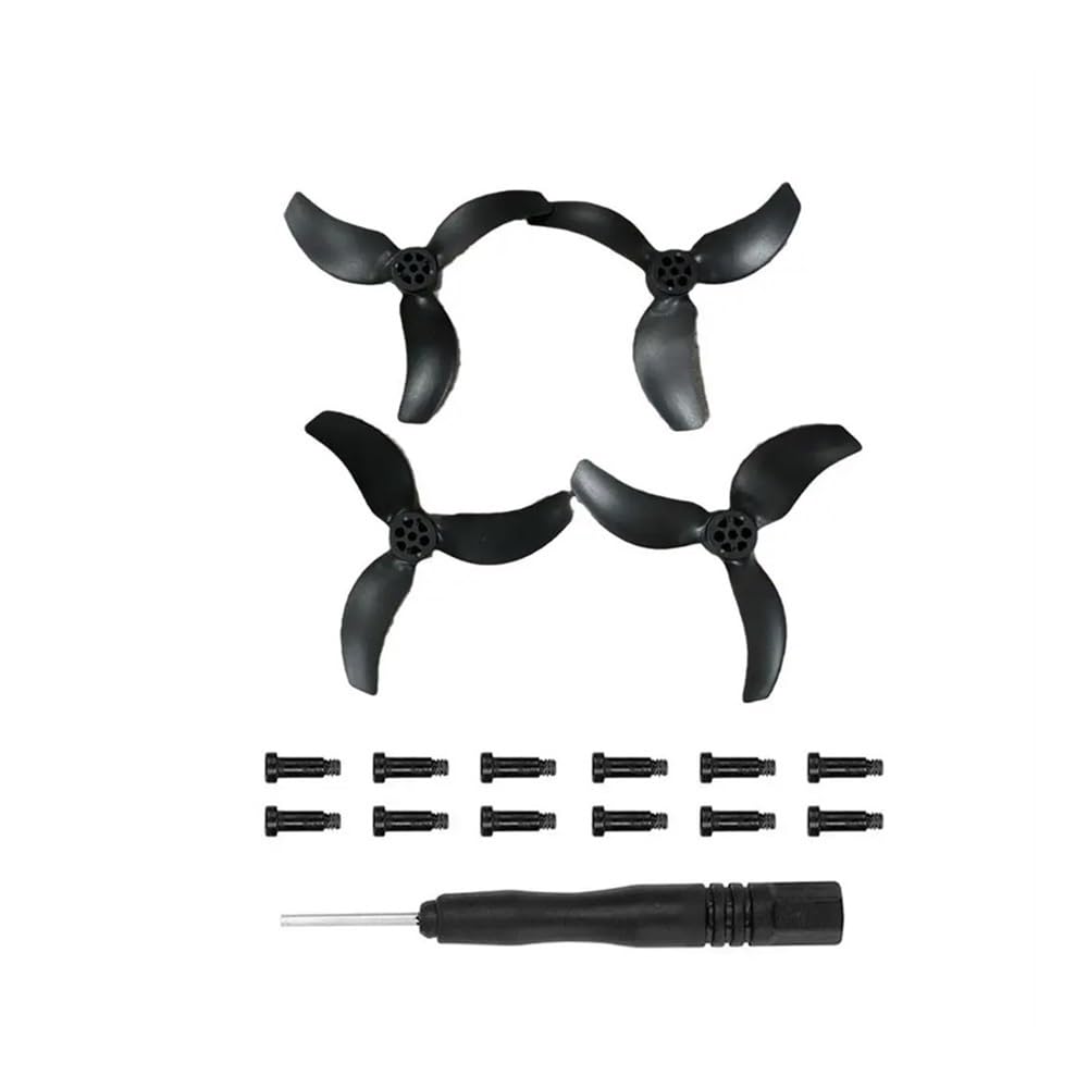 4er-Pack Ersatzpropeller, kompatibel mit ähnlichem 2-Paddel-Drohnenzubehör, Modellnummer(BLACK) von REUISAX