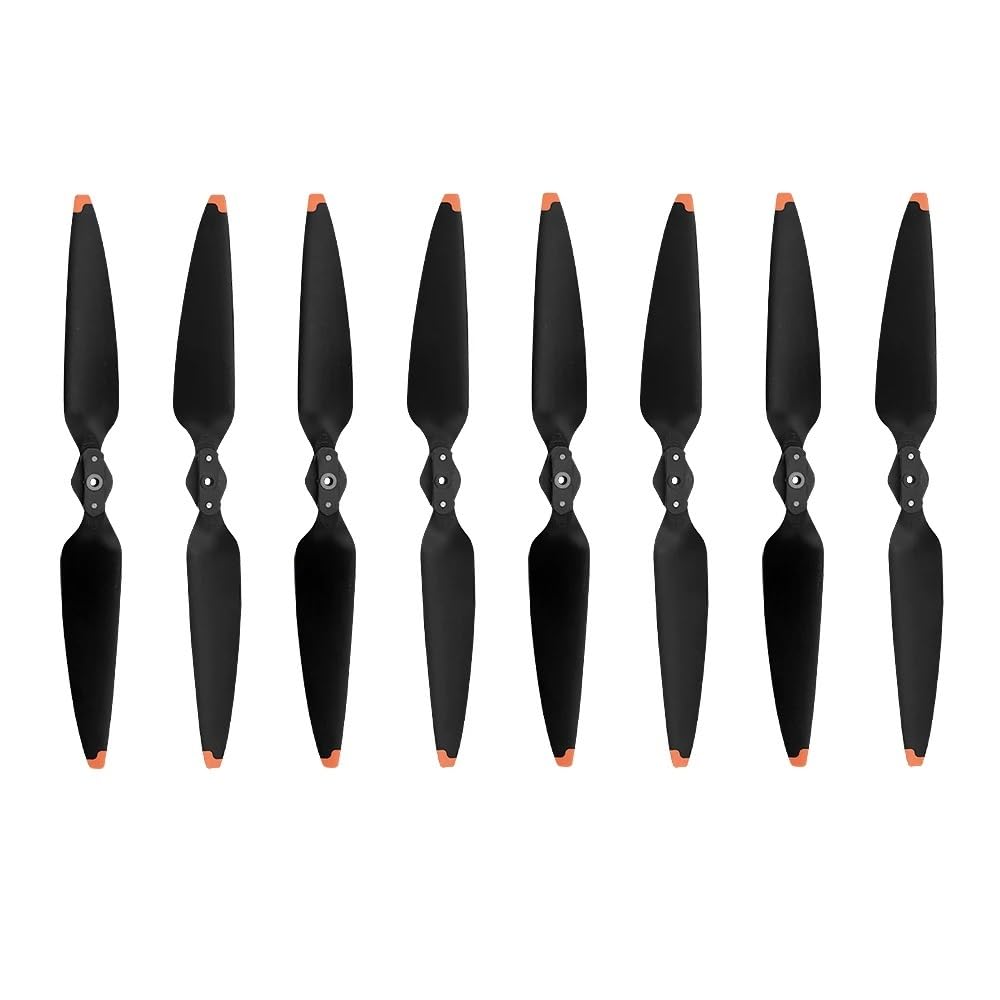 Leichte Ersatzpropeller mit Schnellverschluss, kompatibel mit Air 3 Drone Ersatzflügel-Lüfterzubehör(4 PAIRS ORANGE) von REUISAX