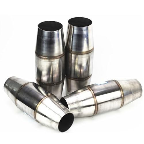 Performance 2,5 Zoll 3 Zoll 100 Zellen 200 Zellen 300 Zellen Flow Metallic-Core Rennkatalysator, kompatibel mit verschiedenen Fahrzeugen(2.5 INCH 100 CELLS) von REUISAX