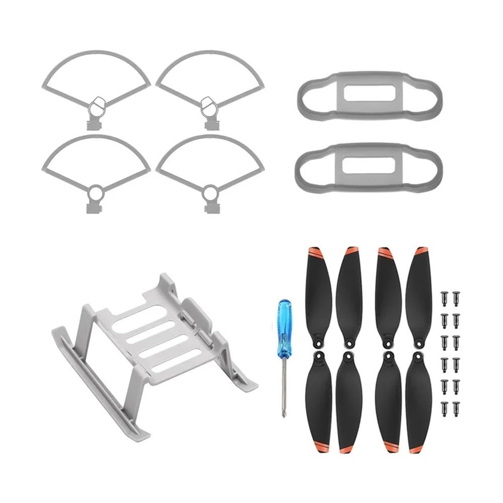 Schutzvorrichtungssatz, kompatibel mit 2/SE-Schnellspann-Drohnenzubehör mit Propellerschutzringabdeckung(GRAY 4 IN 1) von REUISAX