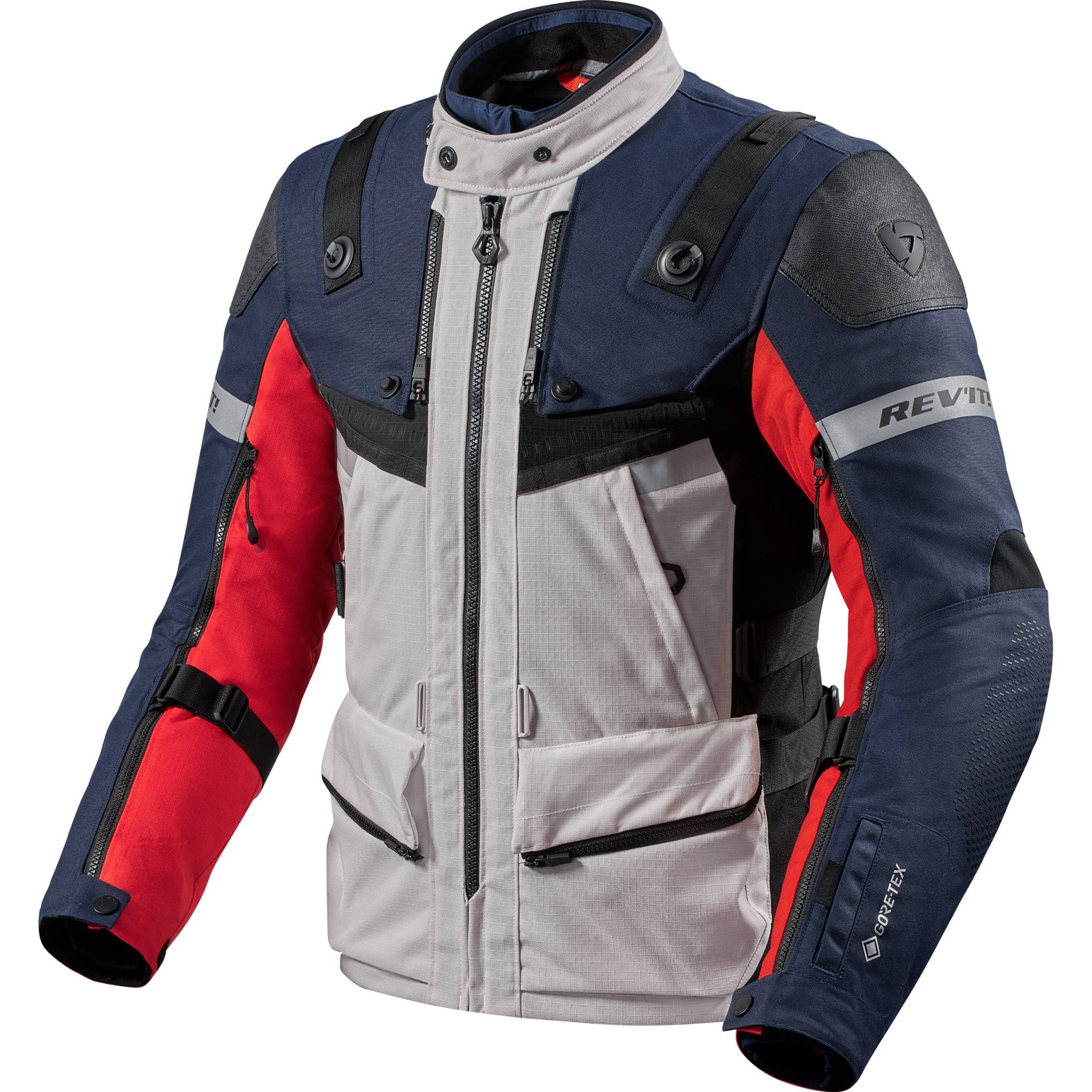 REV'IT! Defender 3 GTX Textiljacke rot/blau M Herren von REV'IT!