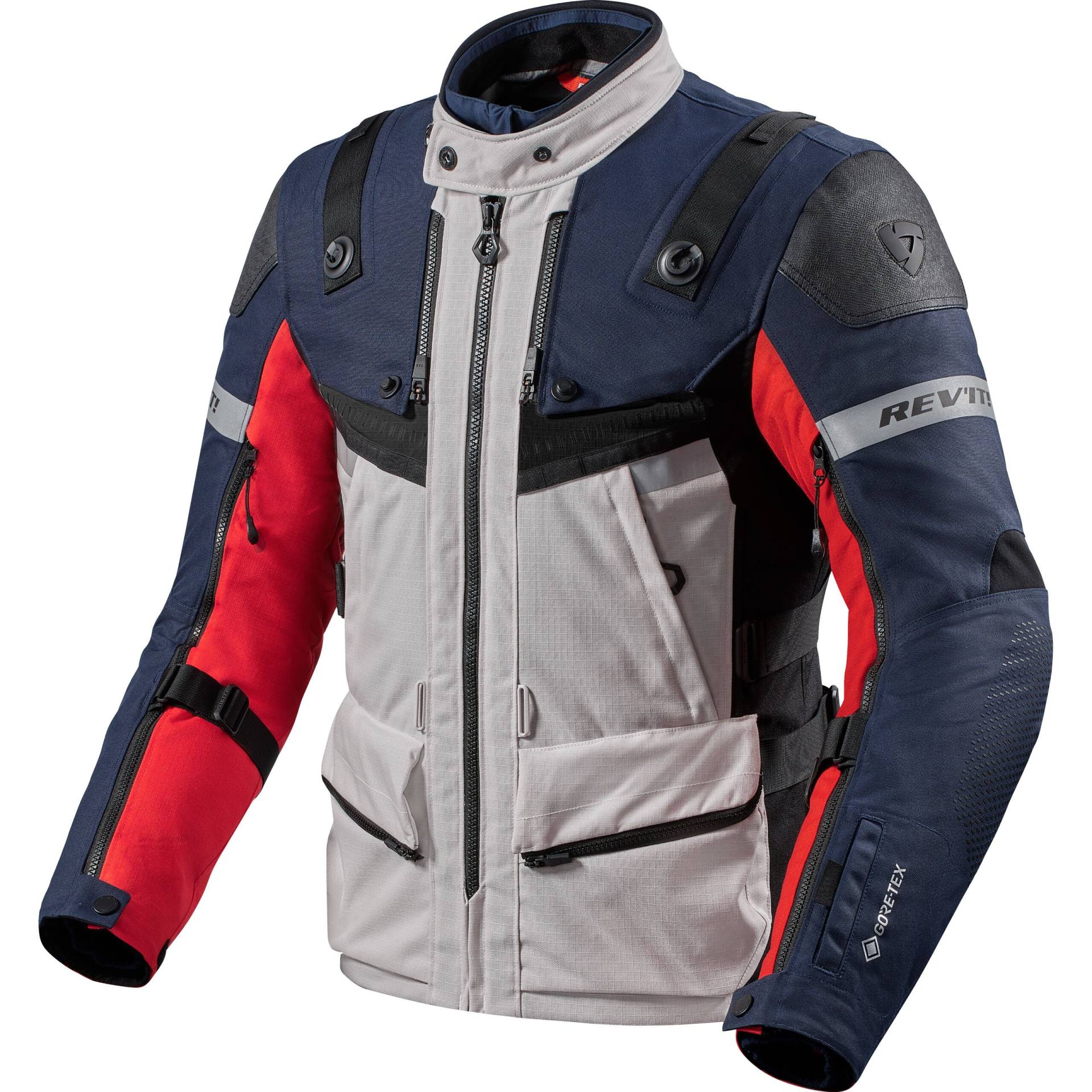 REV'IT! Defender 3 GTX Textiljacke rot/blau XXL Herren von REV'IT!