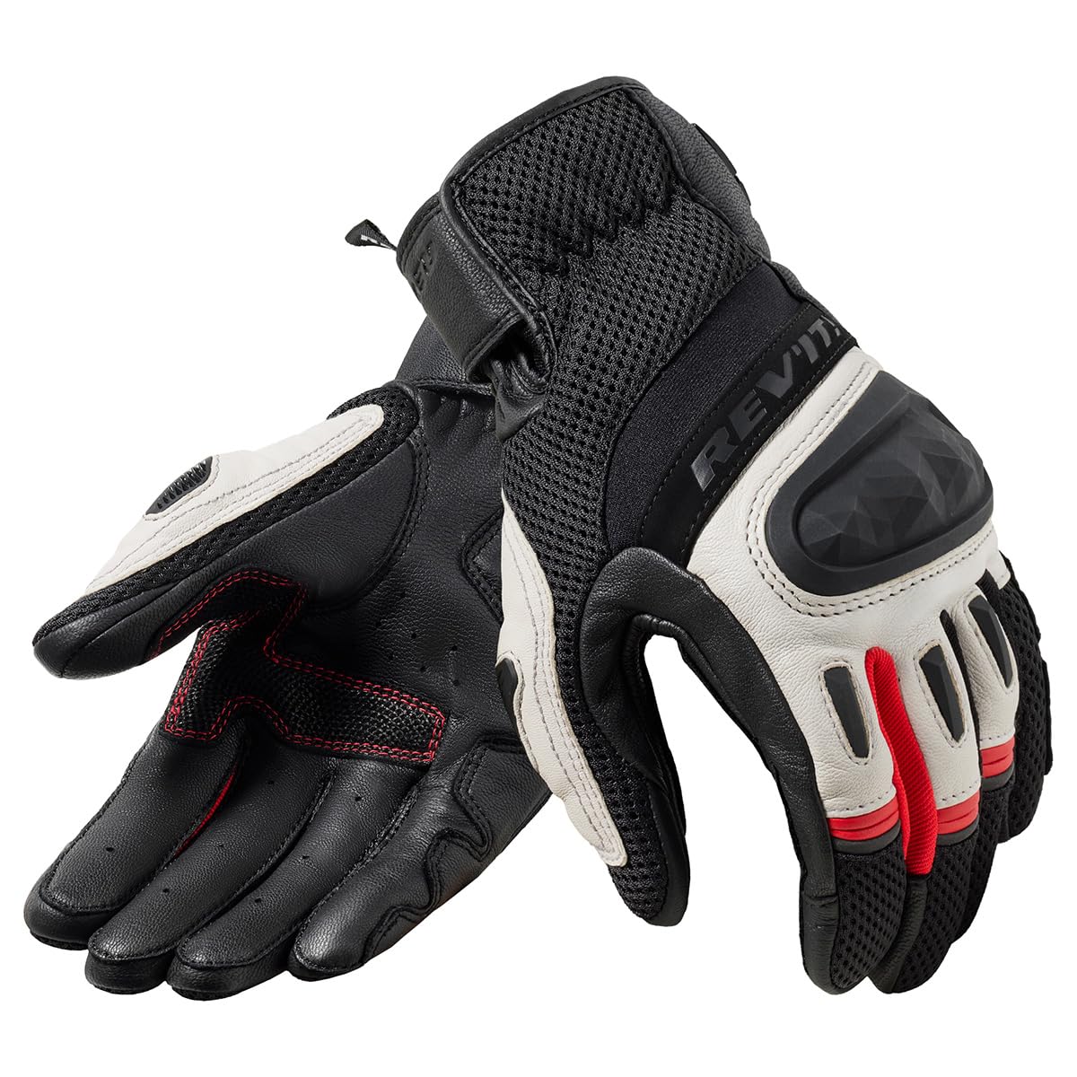 REV'IT! Dirt 4 Adventure Touring Motorradhandschuhe (Schwarz/Rot, 3XL) von REV'IT!