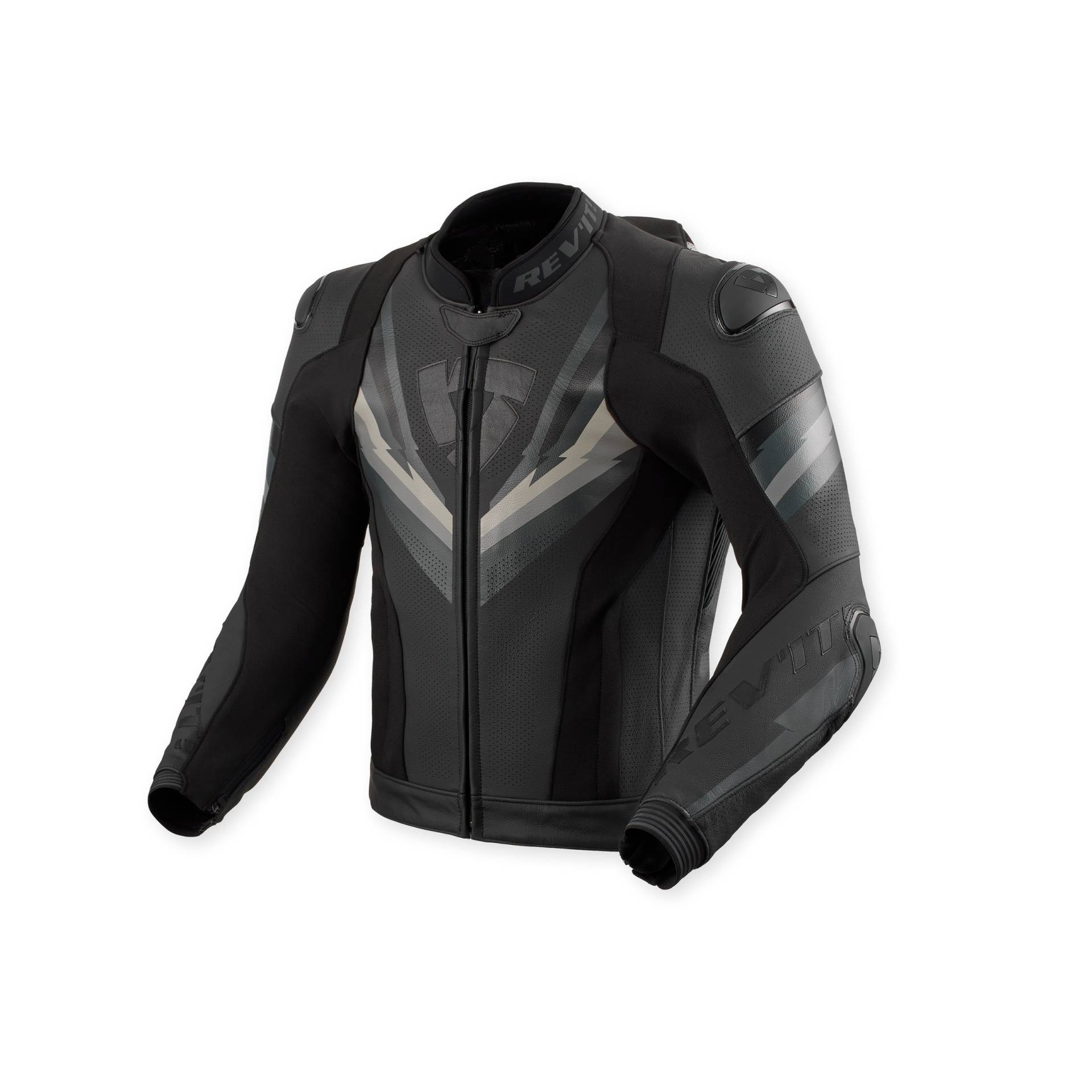 REV'IT! Quantum 3 Pro Lederjacke schwarz/anthrazit 48 Herren von REV'IT!