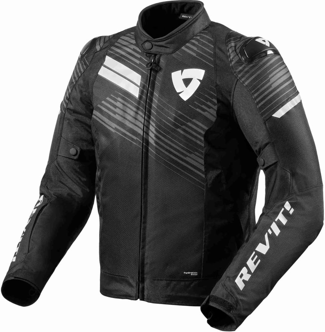 REV'IT! Revit Apex H2O Motorrad Textiljacke, schwarz/weiß, M von REV'IT!