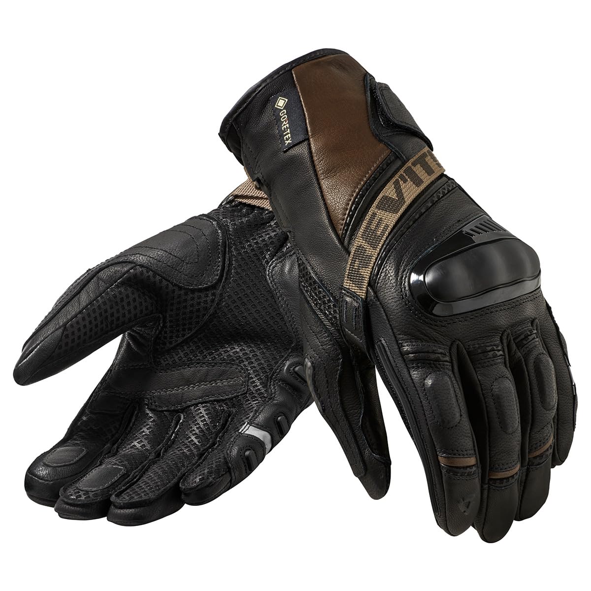 REV'IT! Revit Dominator 3 GTX Motorradhandschuhe, schwarz/sand, XL von REV'IT!