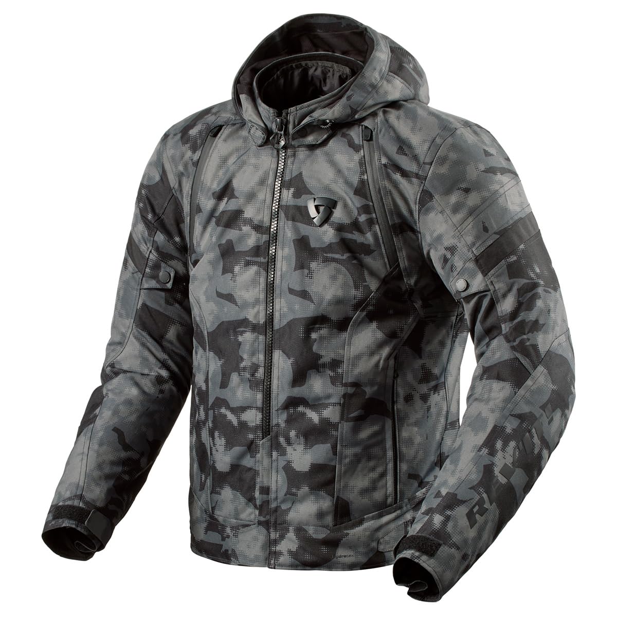 REV'IT! Revit Flare 3 H2O wasserdichte Motorrad Textiljacke, grau/camouflage, 4XL von REV'IT!