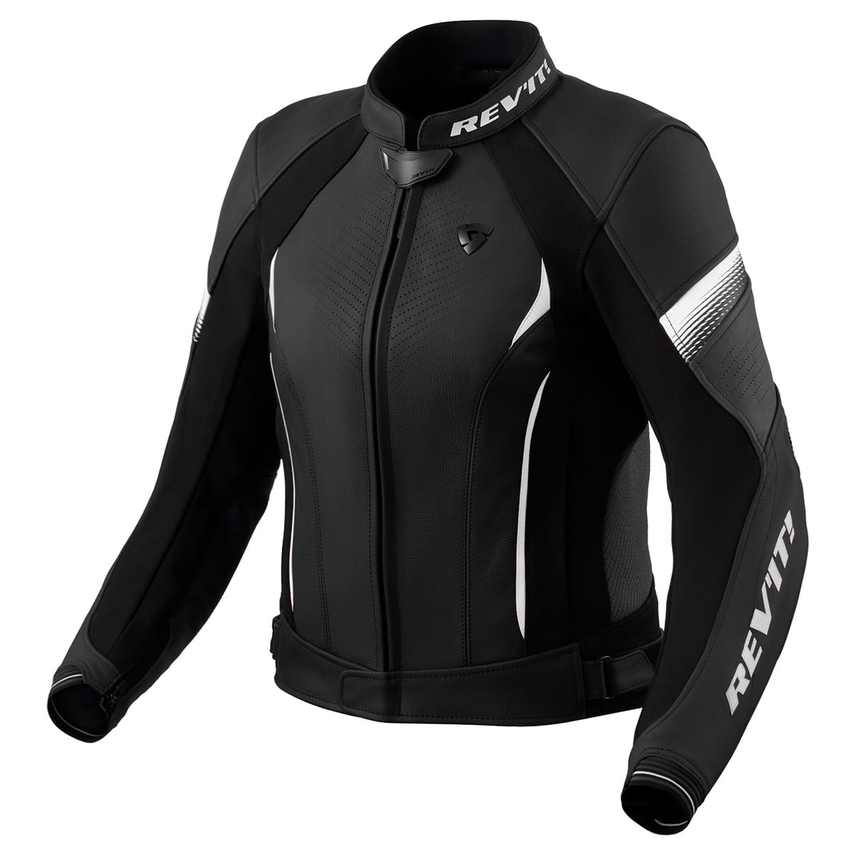 REV'IT! Revit Xena 4 Damen Motorrad Lederjacke, schwarz/weiß, 40 von REV'IT!