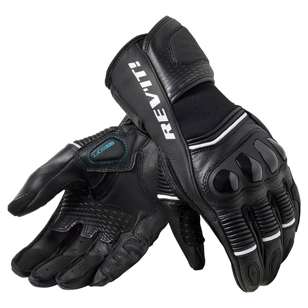 Revit Handschuhe Xena 4 Ladies sportliche Motorradhandschuhe für Frauen, Schwarz-Weiß, S von REV'IT!