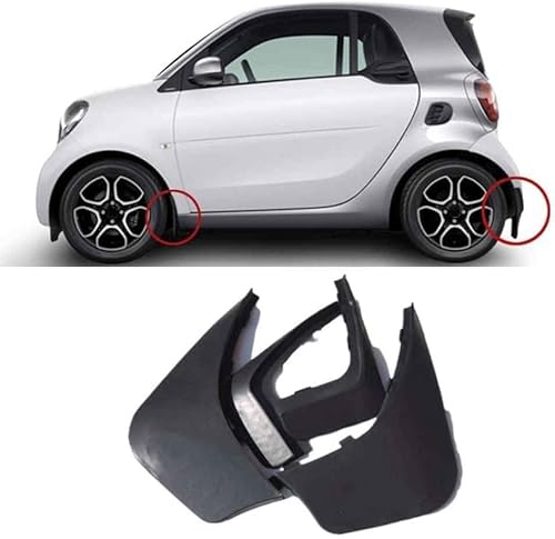 Auto SchmutzfäNger, Für Smart 451 Fortwo 453 Fortwo Forfour Auto Vordere Hintere Spritzschutz Protection ZubehöR von REVALV