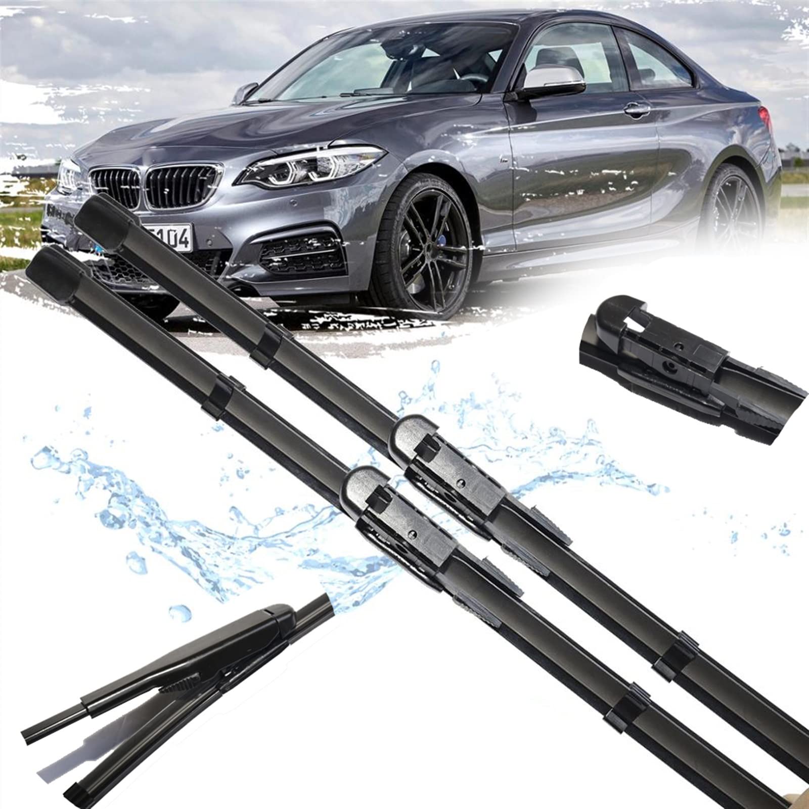 REXGEL Auto Wischerblätter Scheibenwischer Für BMW 2er F22 F23 218i 220i 228i 230i M235i M240i 218d 220d 22d M235i M240i 2014~2020 Scheibenwischer von REXGEL