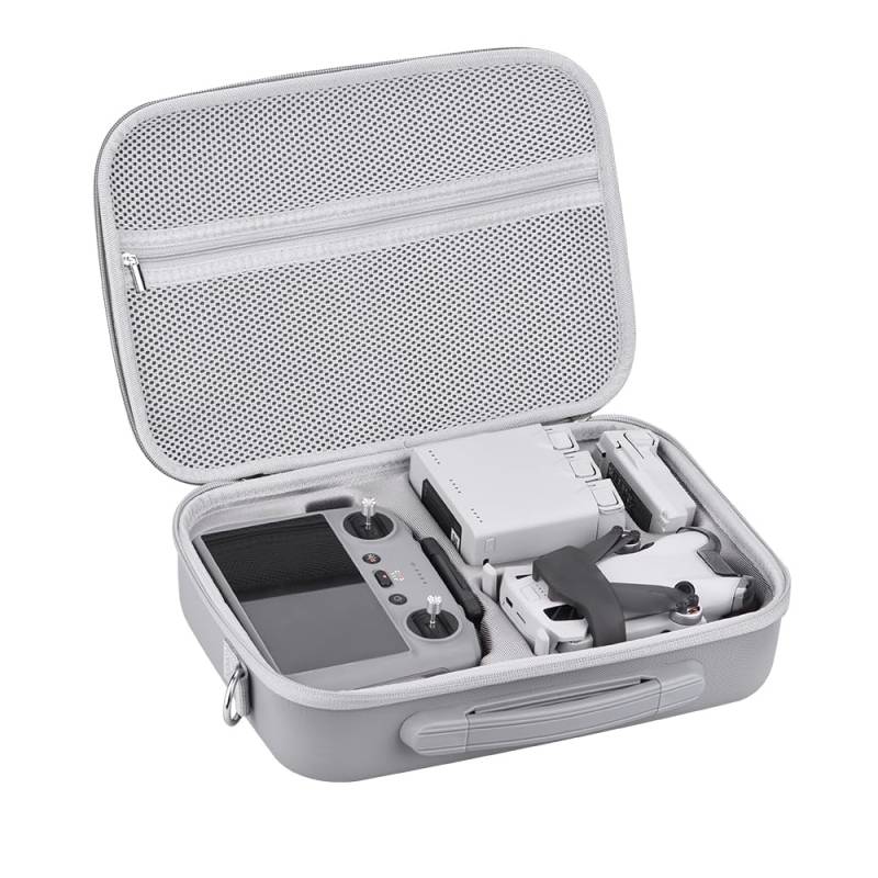 REYGEAK Mini 4 Pro RC Tasche, wasserdicht und verschleißfest, Tragbare PU Leder Portable Travel Case Tragetasche für DJI Mini 4 Pro Zubehör mit DJI RC Controller und anderem Zubehör von REYGEAK