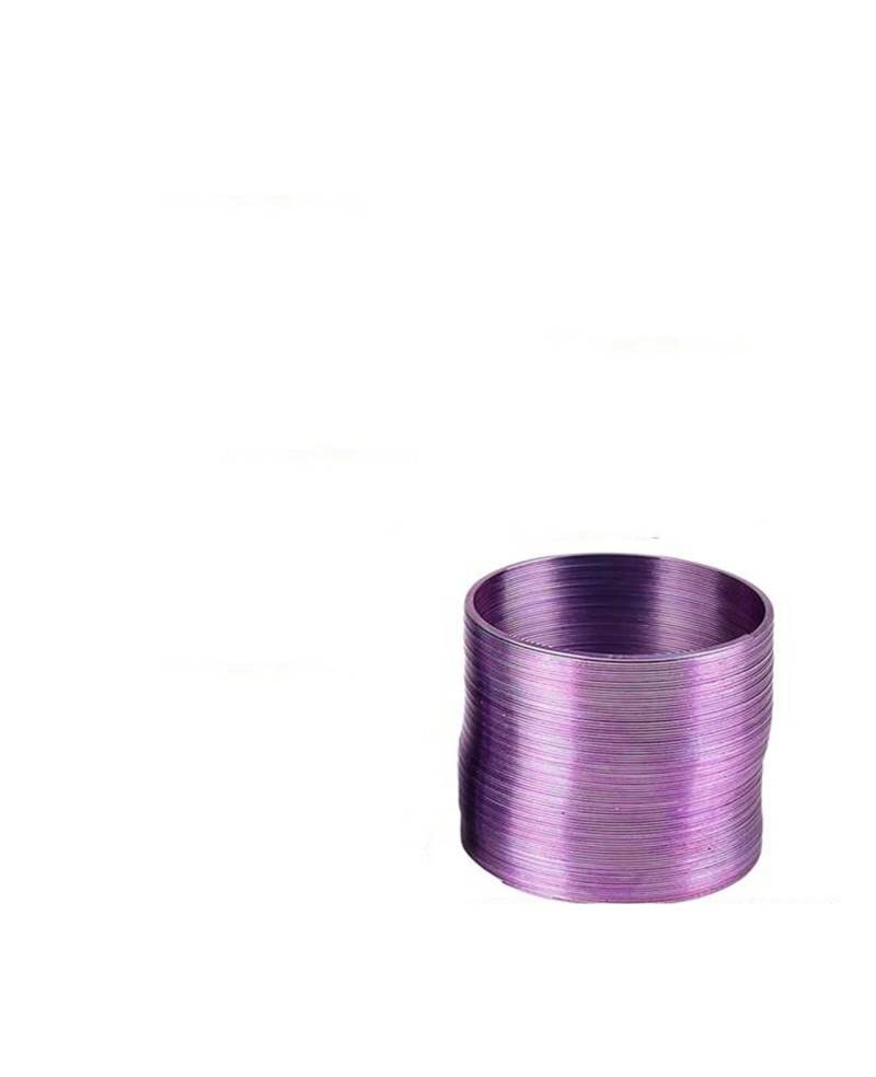 Druckfeder, flacher Regenbogenring aus Metall, mehrfarbig, Federspielzeug(58x48mm purple) von RFDRR