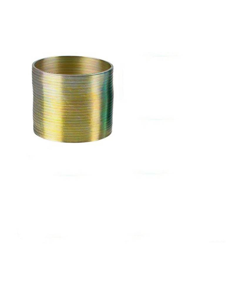 Druckfeder, flacher Regenbogenring aus Metall, mehrfarbig, Federspielzeug(66x69mm gold) von RFDRR