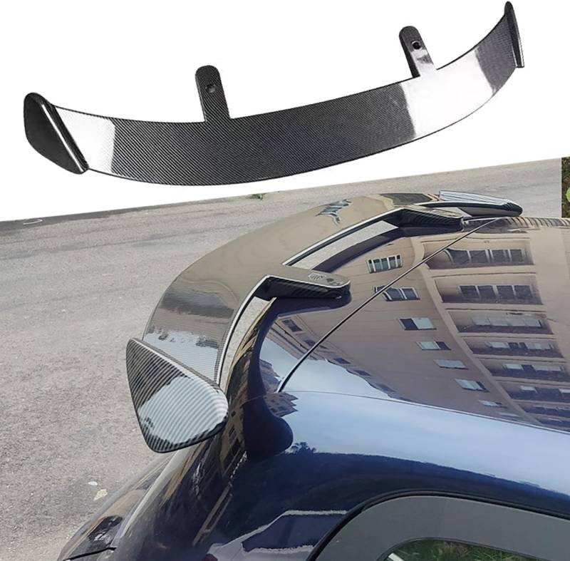 Abs Auto-Heckspoiler für AAA, Lip Strip Decoration Part Diffuser Bumper Cover, Bright Black, RFRDSPKG, Carbon Fiber Look von RFRDSPKG