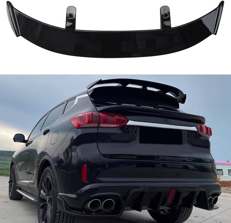 Abs Auto-Heckspoiler für Mazda 6 Sedan Atenza (Typ Gj GG Gg1) 2016-2020 2021 2022 2023, Lip Strip Decoration Part Diffuser Bumper Cover, Carbon Fiber Look, RFRDSPKG, Helles Schwarz von RFRDSPKG