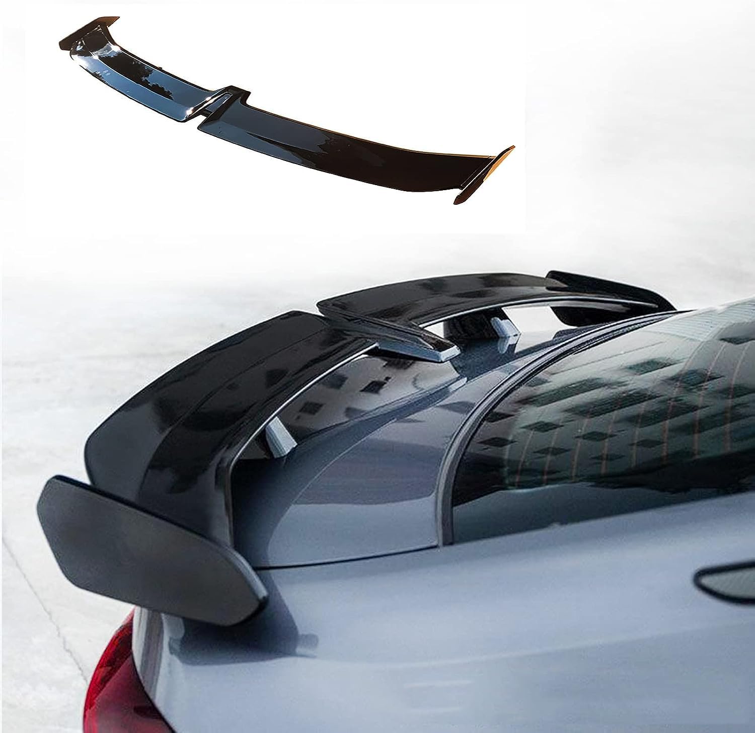 Abs Car Rear Spoiler für Kia Optima Sedan Dl3 Jf TF MG 2006-2021 2022 2023 2024 2025, Lip Strip Decoration Part Diffuser Stoßfänger, Helles Schwarz, RFRDSPKG, Helles Schwarz von RFRDSPKG