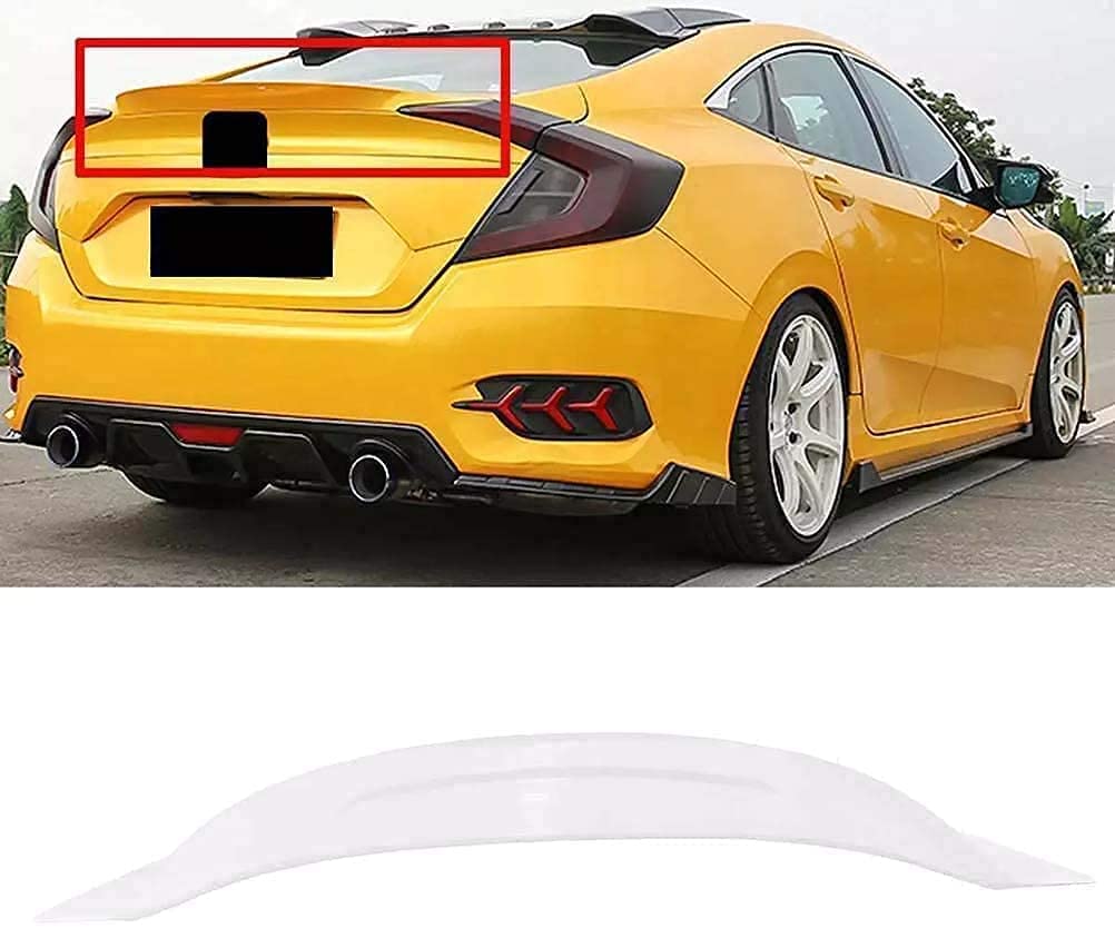 Auto-Abs Heckspoiler für Civic 10Th Limousine 2016-2020, Lip Strip Decoration Part Diffuser Bumper Cover, RFRDSPKG, Gelb von RFRDSPKG