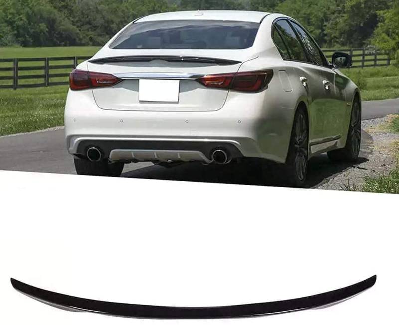 Auto-Abs Heckspoiler für Infiniti Q50 2014 2015 2016 2017 2018 2019 2020, Lip Strip Decoration Part Diffuser Bumper Cover, RFRDSPKG von RFRDSPKG