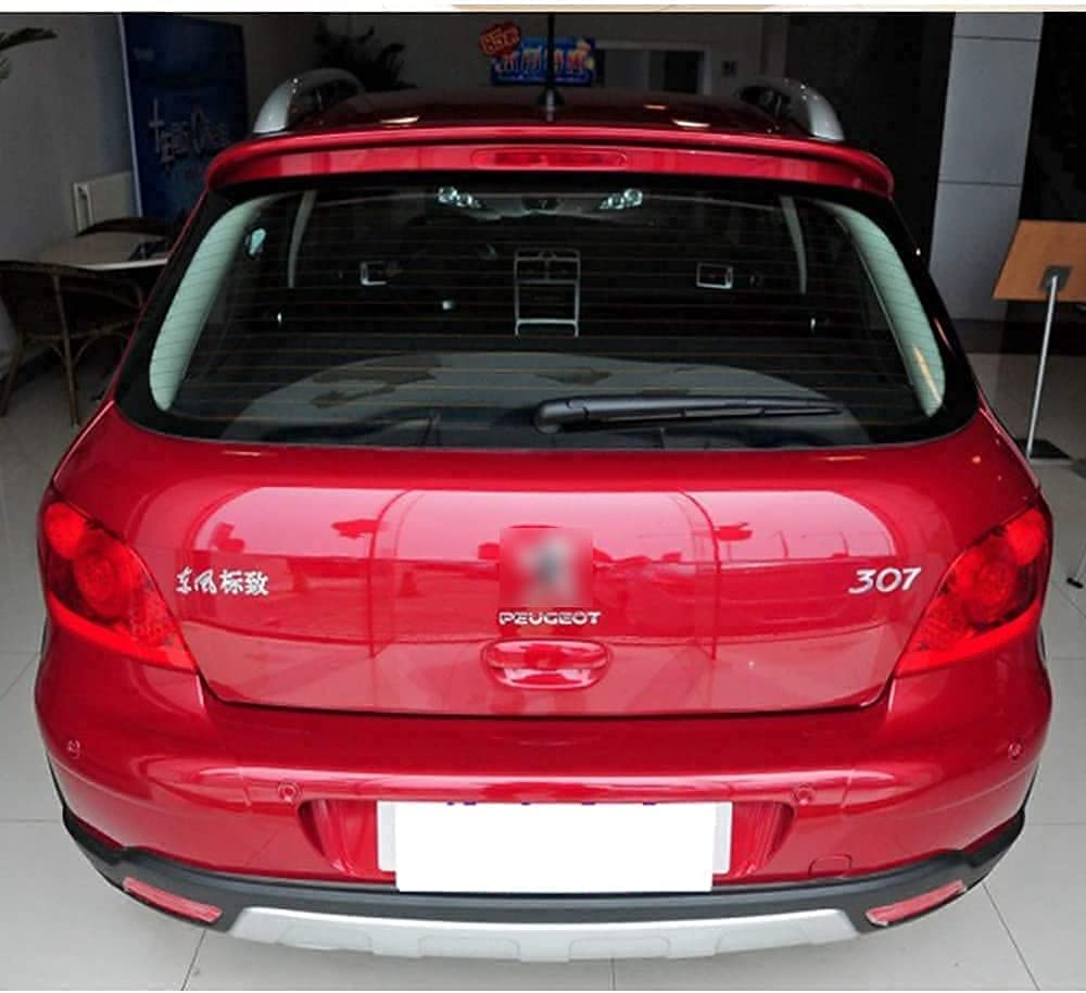 Auto-Abs Heckspoiler für Peugeot 307, Lip Strip Decoration Part Diffuser Bumper Cover, RFRDSPKG, Rot von RFRDSPKG