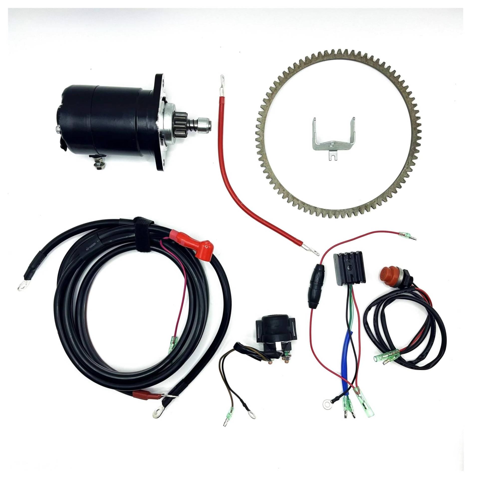 Anlassermotor Motoren Starten Elektrostarter-Umrüstsatz Für Mercury Für Tohatsu Außenbordmotor M25 M30 Und Mehr 2-Takt 30 PS 25 PS(with Gear Ring) von RFSHOP