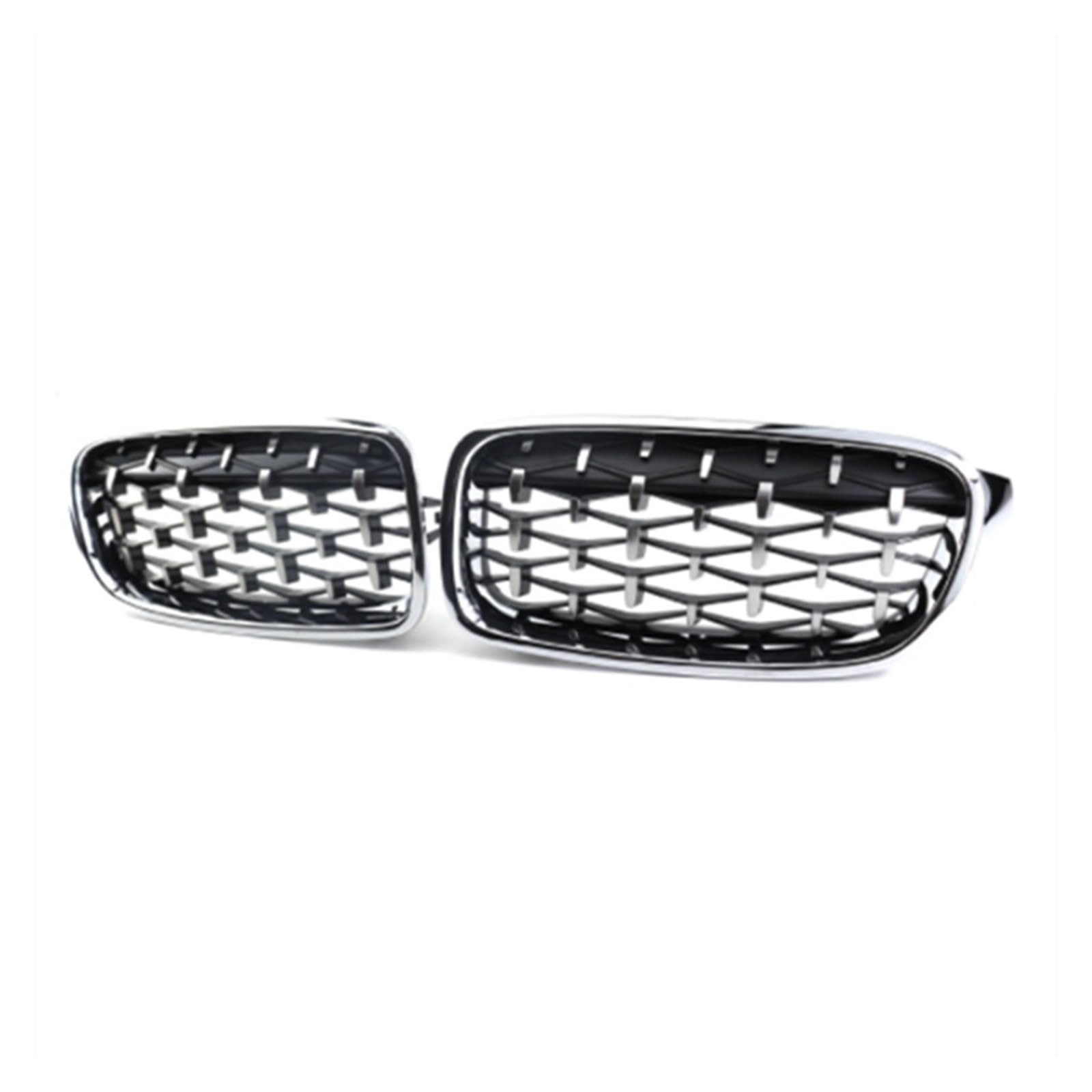 Auto Frontgrill 1 Paar Front Grille Diamant Gypsophila Silber Niere Grill Für 3 Serie F30 2012-2019 Ersatz Racing Front Stoßstange Kühlergrill(1 Pair All Silver) von RFSHOP