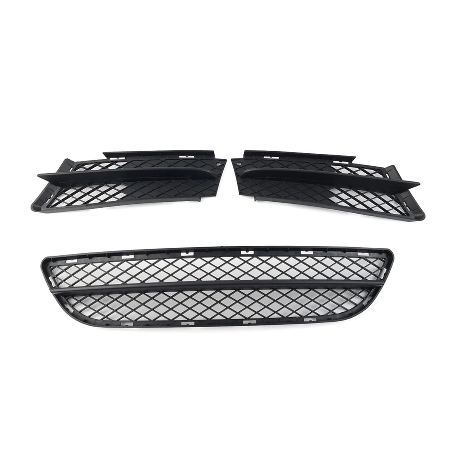 Auto Frontgrill 3-teiliges Schwarzes Auto-Front-Unterstoßstangengitter-Abdeckungsset Für 3er E90 E91 325 328 330 2006 2007 2008 Kühlergrill von RFSHOP