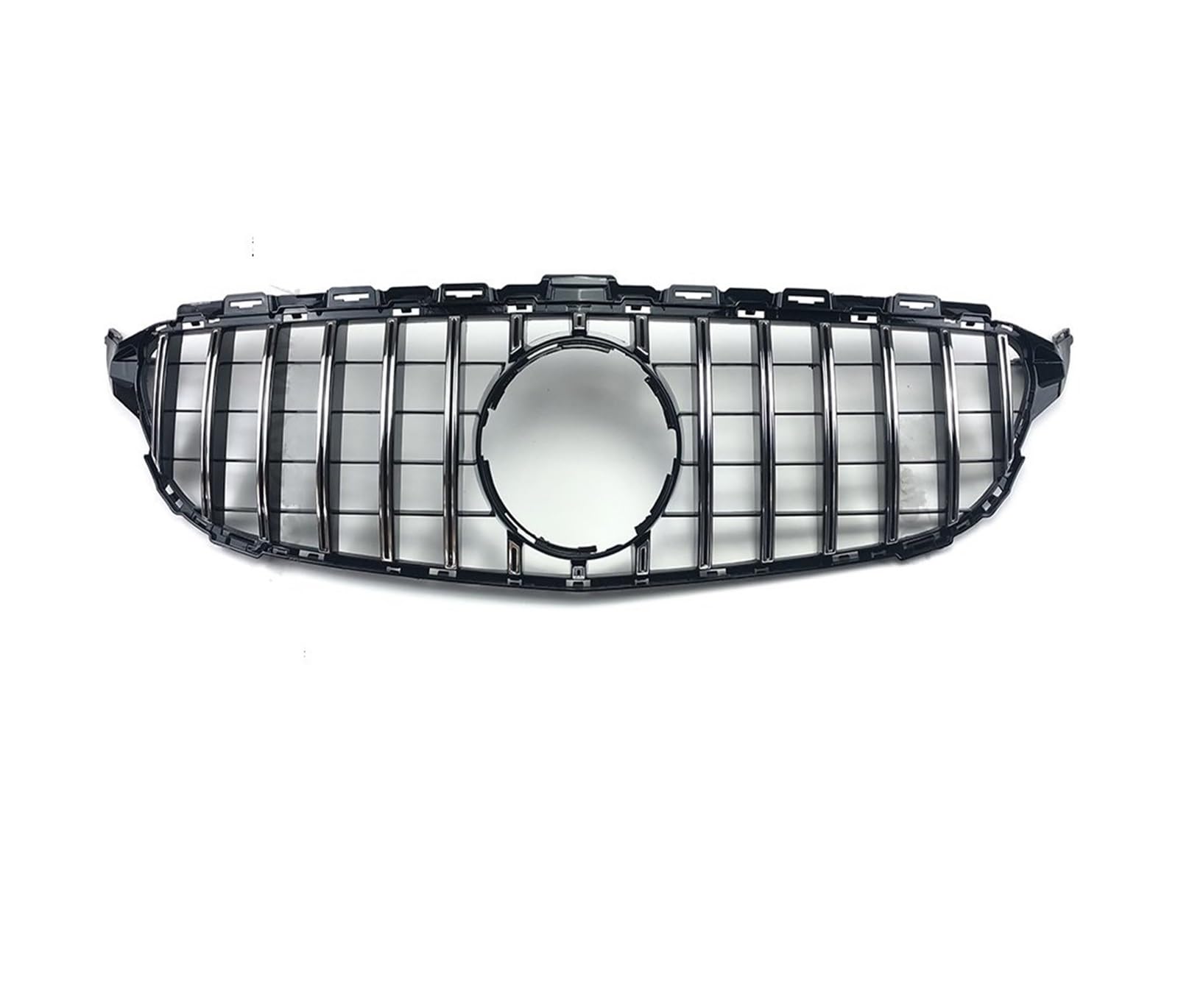 Auto Frontgrill Frontgrill Für W205 Grill C205 S205 Für Benz C 2014-2021 C200 C260 C180 C250 C300 Coupe AMG Tuning Kühlergrill(C 14-18Silver with Cam) von RFSHOP