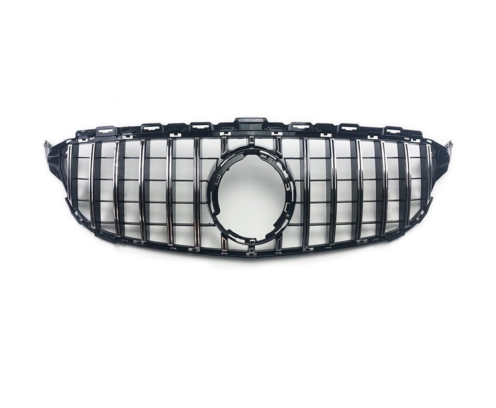 Auto Frontgrill Frontgrill Für W205 Grill C205 S205 Für Benz C 2014-2021 C200 C260 C180 C250 C300 Coupe AMG Tuning Kühlergrill(H 19-21 Black with Cam) von RFSHOP