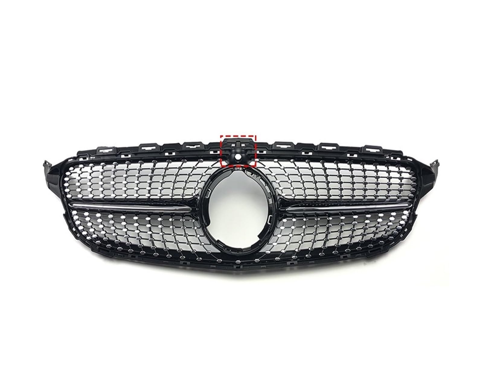 Auto Frontgrill Frontgrill Für W205 Grill C205 S205 Für Benz C 2014-2021 C200 C260 C180 C250 C300 Coupe AMG Tuning Kühlergrill(P 19-21 Black with Cam) von RFSHOP