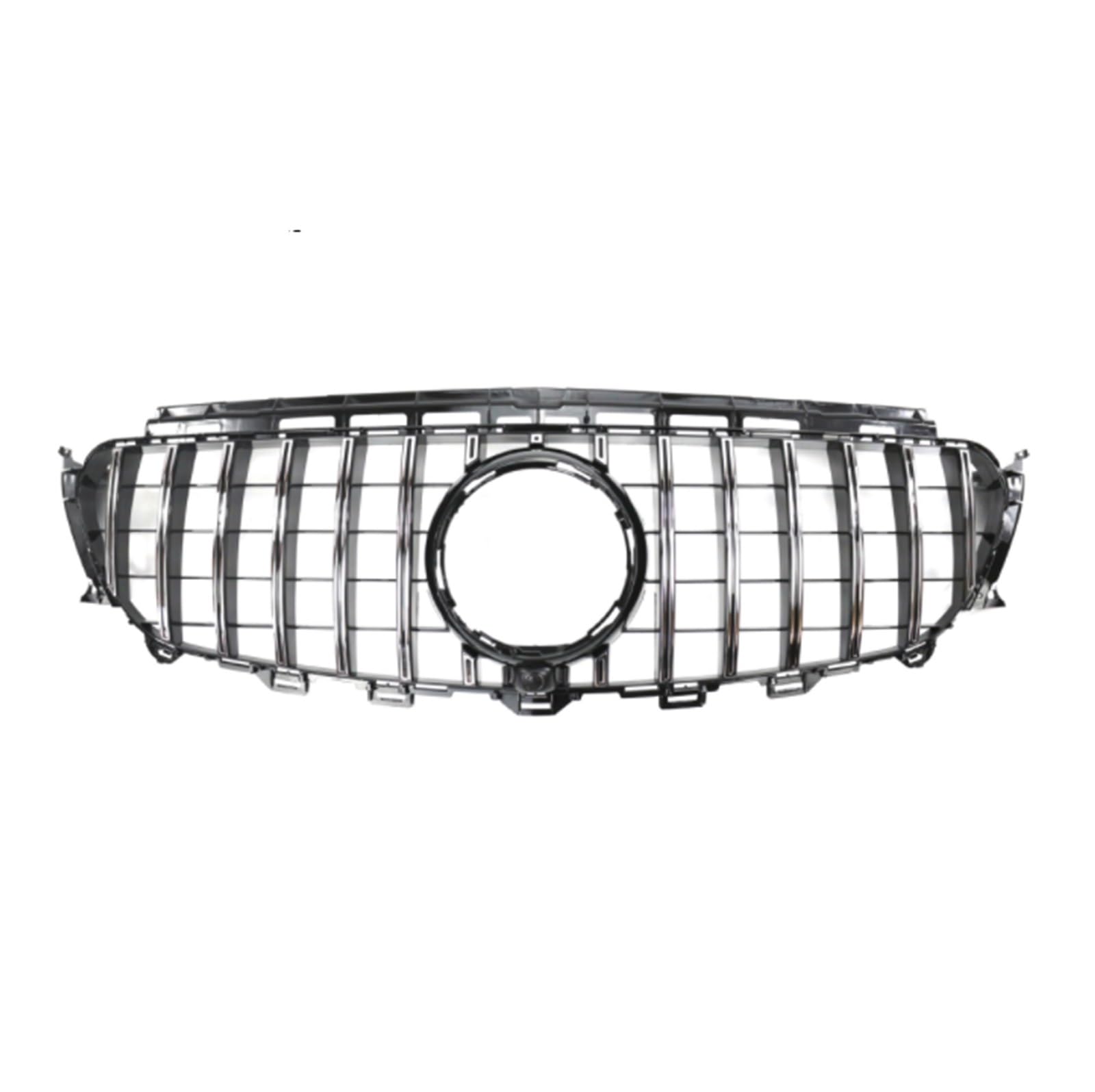 Auto Frontgrill Frontgrill Sport Racing Grill Mit Kamera GT Diamant Für Benz E Klasse W213 2016 2017 2018 2019 2020 Auto Kühlergrill Frontgrill Kühlergrill(GTR Silver) von RFSHOP