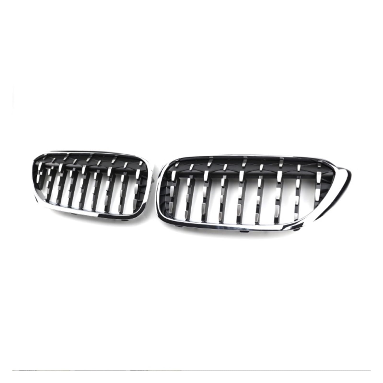 Auto Frontgrill Frontgrills Für 5er G30 G38 2017–2020, Glänzend Schwarzer Diamant-Nierengrill Ersatz-Racing-Frontstoßstangengitter Kühlergrill(Dia Silver) von RFSHOP