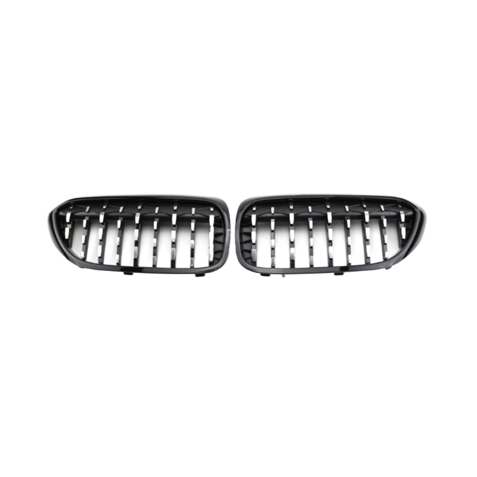 Auto Frontgrill Frontgrills Für 5er G30 G38 2017–2020 Glänzend Schwarzer Diamant-Nierengrill Ersatz-Racing-Frontstoßstangengitter Kühlergrill(Dia Half Silver) von RFSHOP